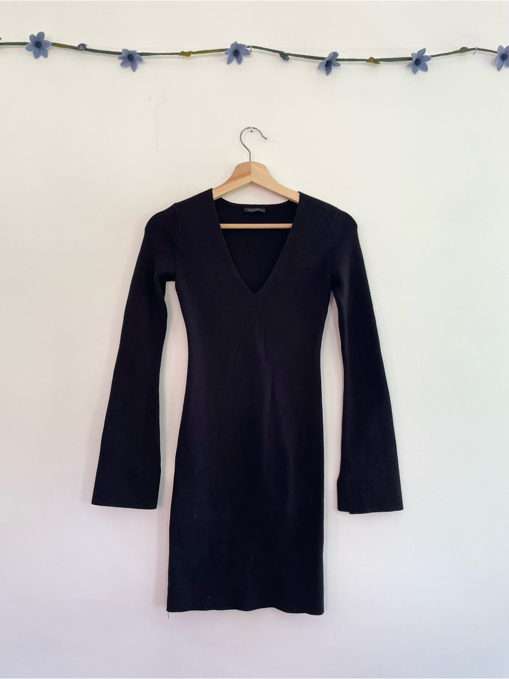 Dynamite Knit V Neck Bodycon Dress